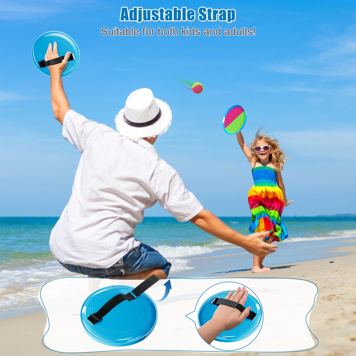 Aywewii toss-catch set close-up showing reinforced stitching for lasting backyard fun