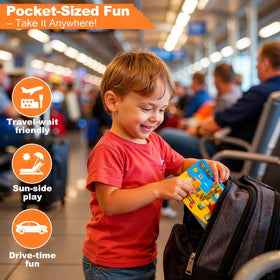 Aywewii tin case opens to reveal 45 magnetic blocks for easy setup.