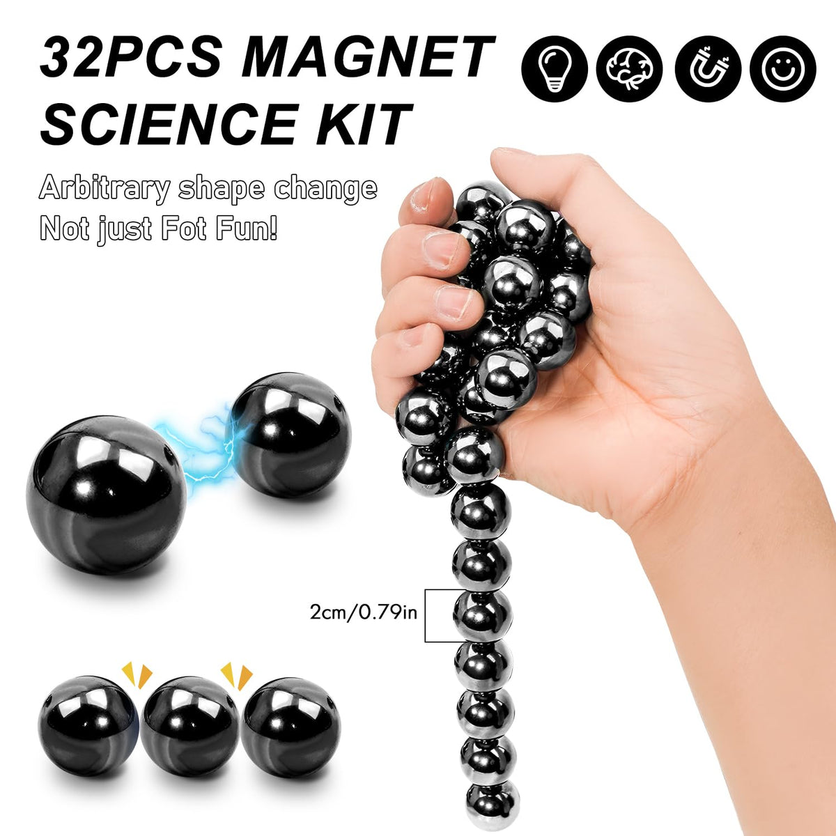 AYXXZJD magnetic balls black desk setup—focus aid during work.