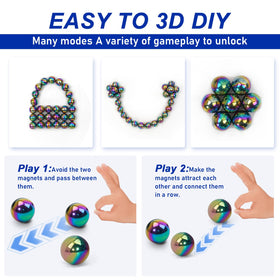 AYXXZJD magnetic beads being used to build shapes and spark creativity.