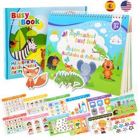 Ayyomo Busy Book cover inviting bilingual learning adventures for toddlers.