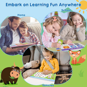 Ayyomo pages with rounded edges for safe toddler handling.