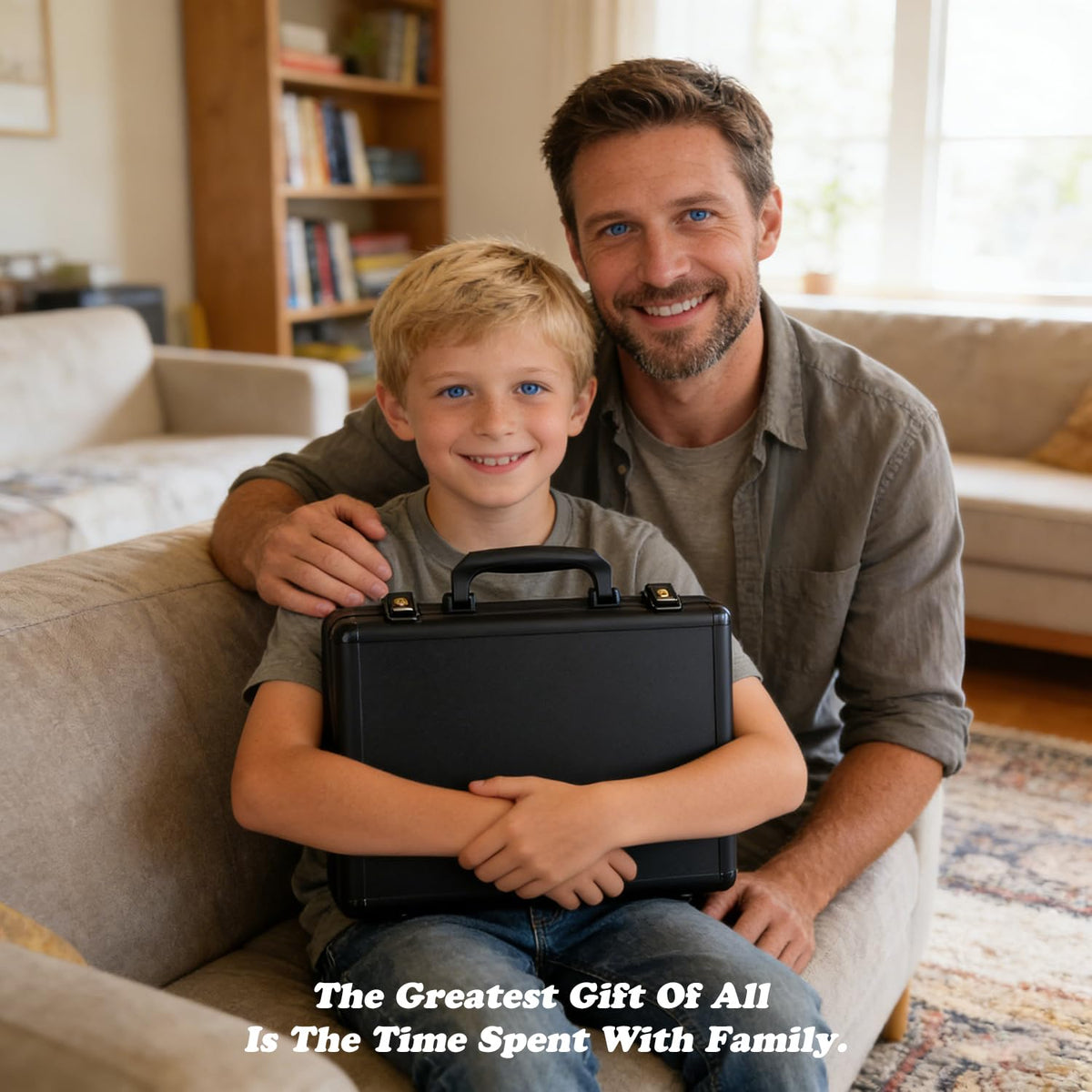 Azamou Premium 9-Pocket Binder carry handle enables easy on-the-go card transport.