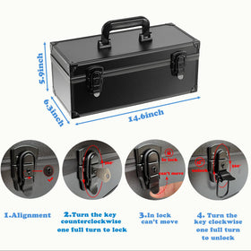 Azamou 300+ capacity box fits 3x4 top loaders for large collections.