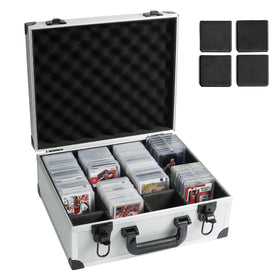 Azamou Toploaders Storage Box interior view shows organized compartments for easy card access.