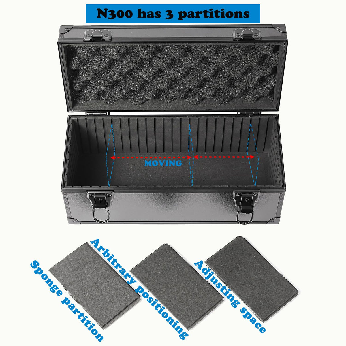 Azamou storage box interior cushioning prevents scratches during handling and transport.