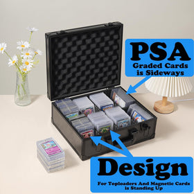 Azamou Toploaders Storage Box interior sponge partitions for protected storage