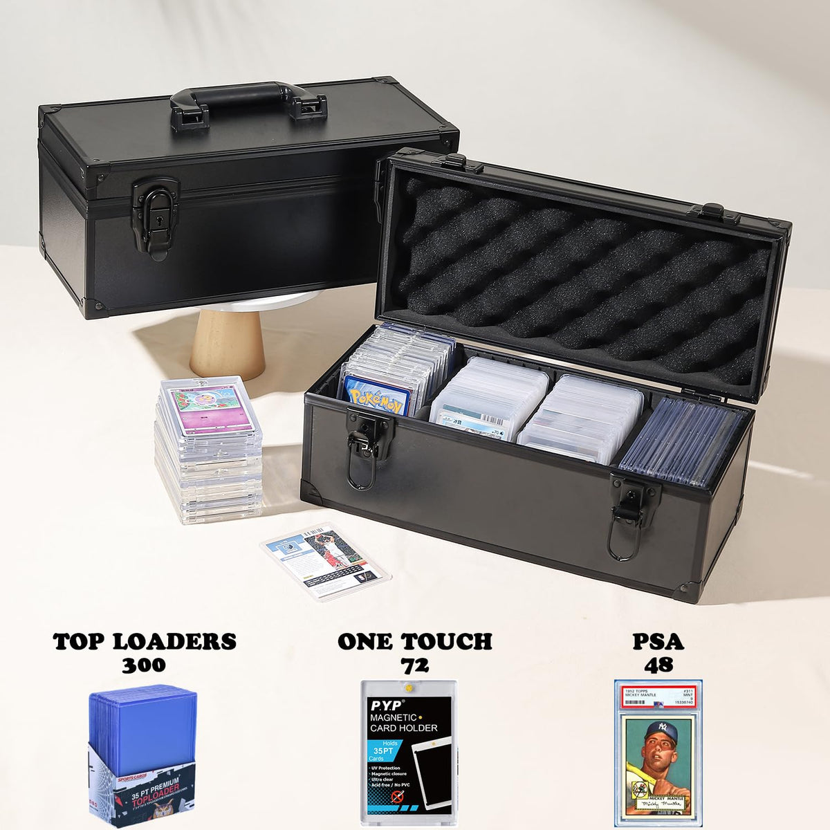 Azamou durable frame protects your card collection through daily use and minor drops.