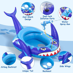 AZDYJL pool float seat design keeps kids secure and comfy