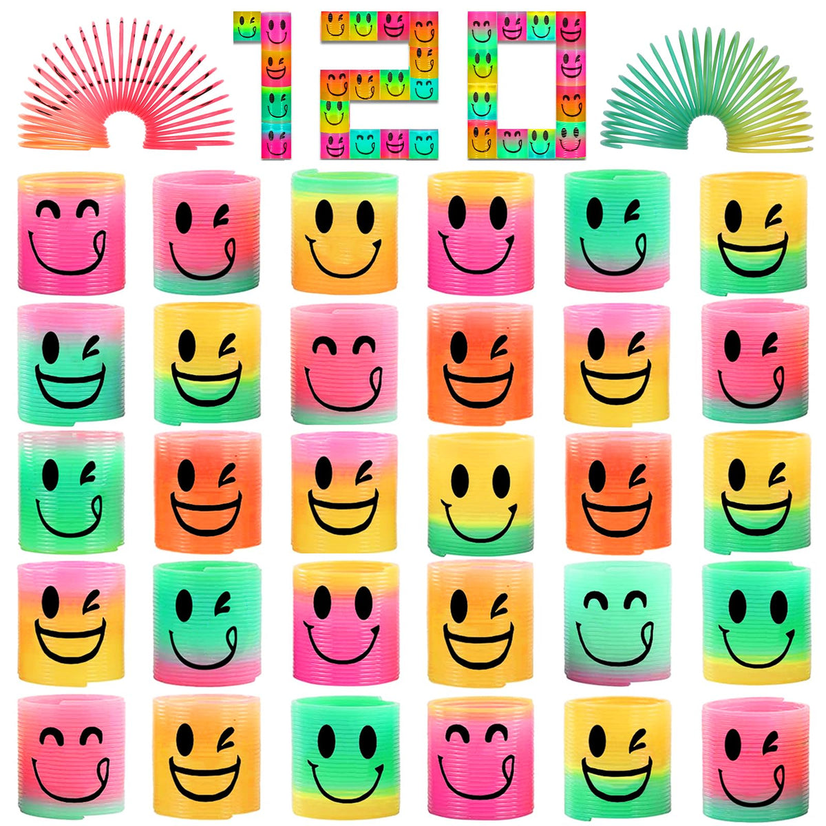 AZEN 120-pcs mini spring favors in rainbow colors for party bags and gifts