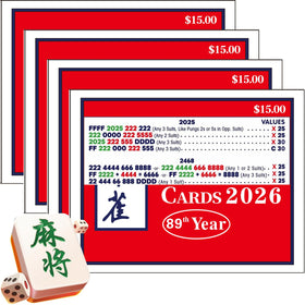 AZSYYQC Mahjong Cards 2026 large print improves readability during games.