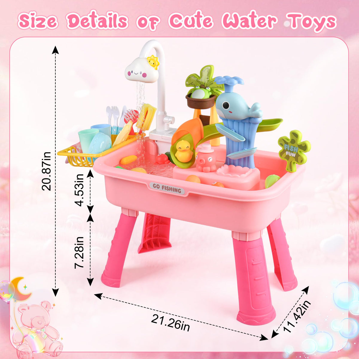 AZTWMYS table with two height settings supports growing children during play