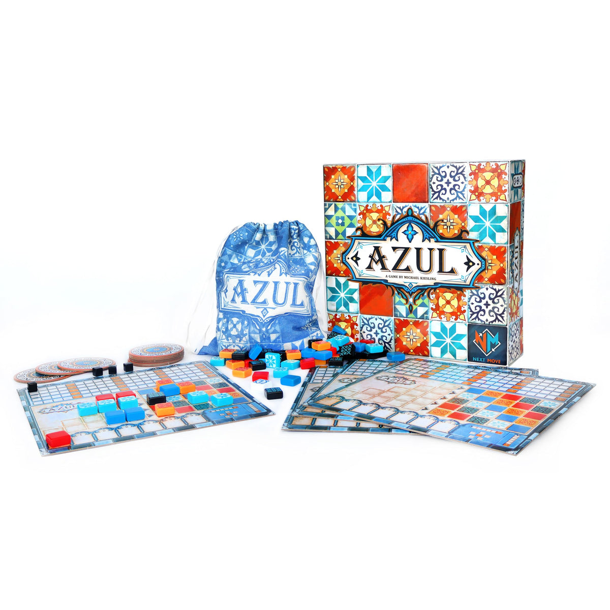Azul board game vibrant tile artwork showcasing mosaic-inspired colors for play