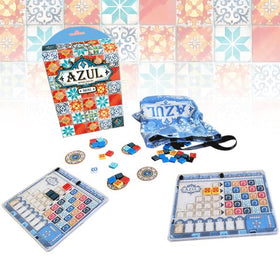 Azul Mini board layout shows compact play area with built-in score tracker.