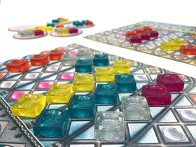 Azul Stained Glass of Sintra palace boards set the game stage.