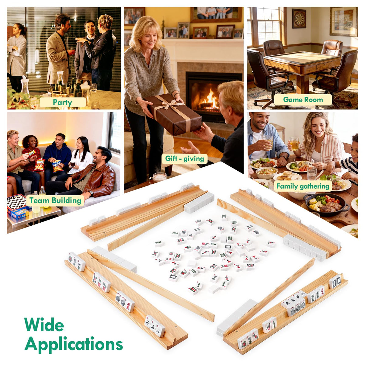 AzulHome premium wood construction ensures durability and smooth tile handling