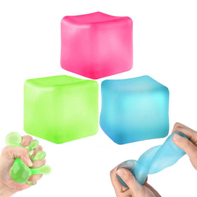 Azurphoric stress cube blue in hand, a durable tactile toy for calm focus