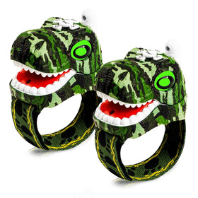 AZYFEI dinosaur walkie talkie front view with vibrant head design for imaginative play.