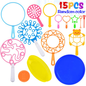B bangcool bubble wands set used at park for easy family bubble fun.