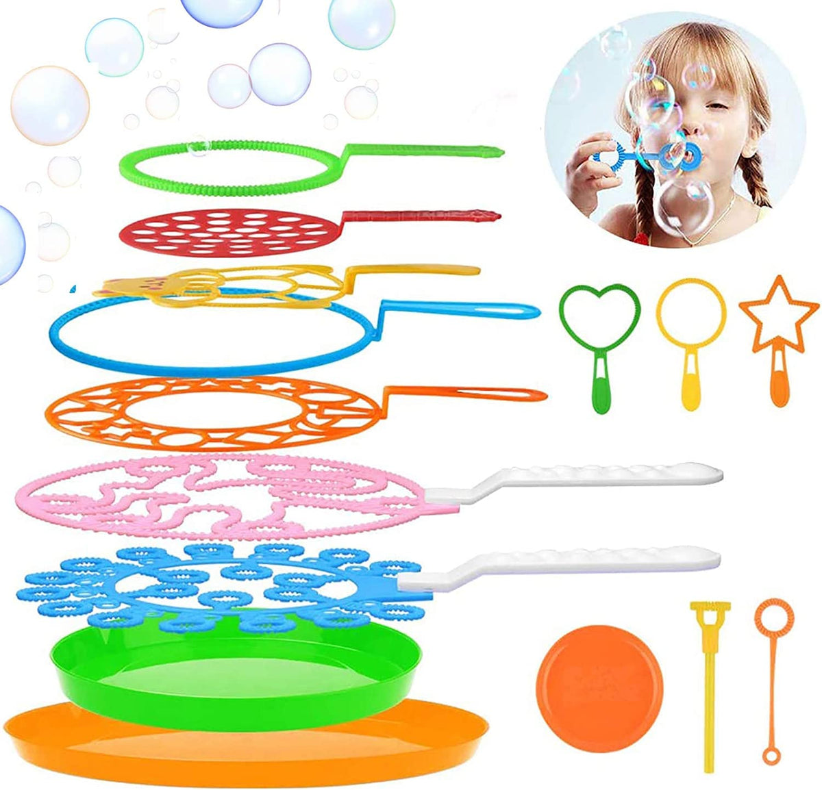B bangcool bubble wands with tray create large colorful bubbles for outdoor play.
