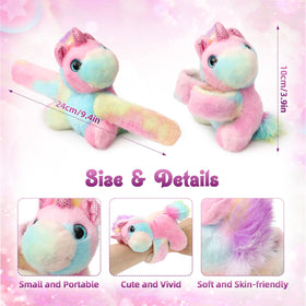 B Bascolor eight pack plush slap bracelets for sharing and gifting