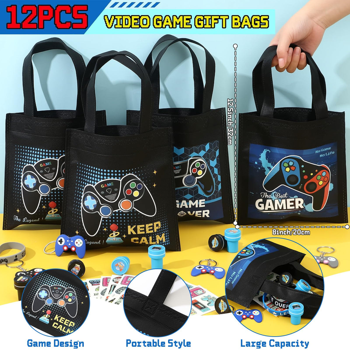 B Bascolor game handle keychains provide easy, colorful swag for guests