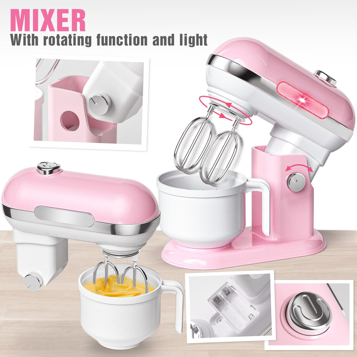 B Bascolor stand mixer toy with dial for creative play