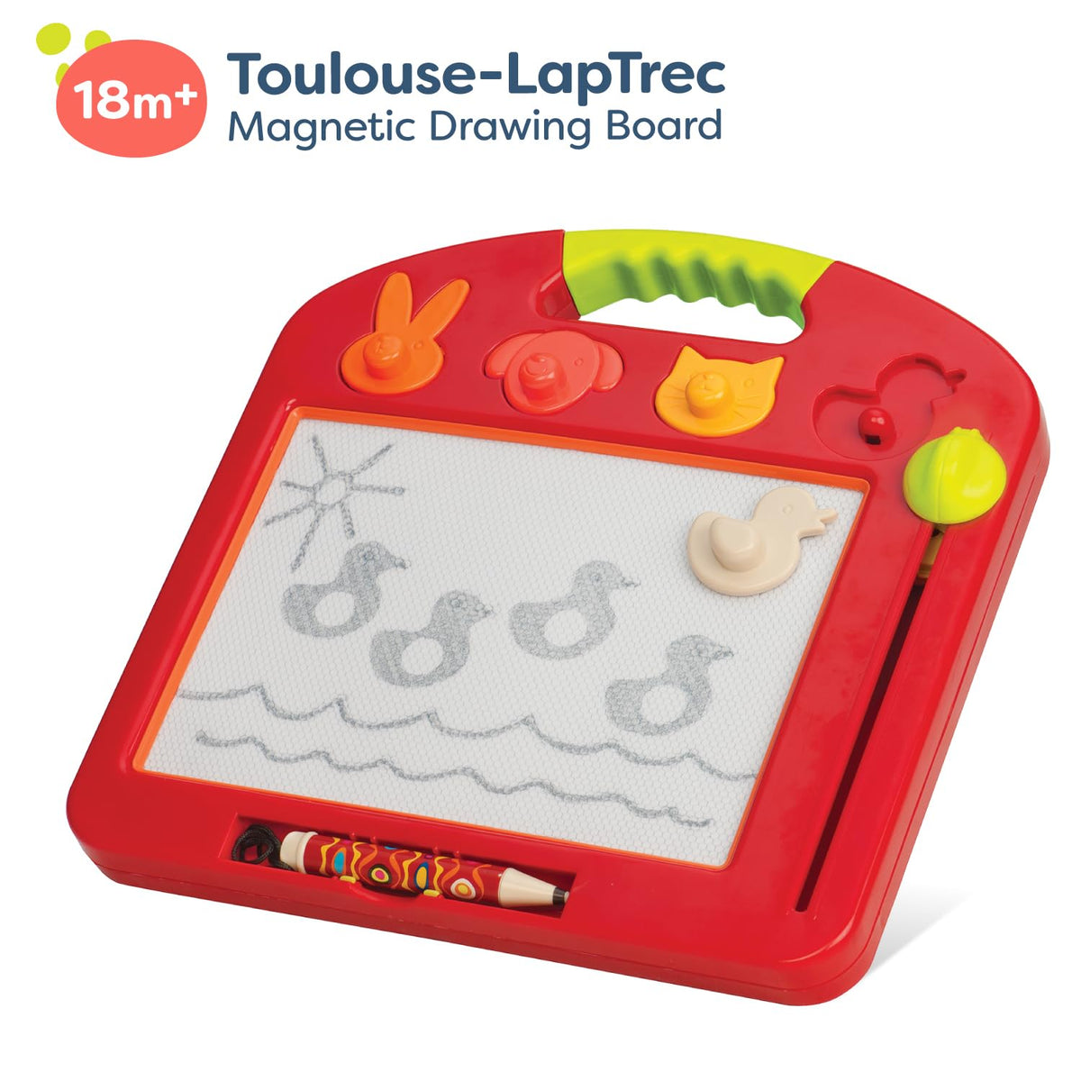 B. toys Animal stamps: bunny, dog, cat, duck spark imaginative storytelling.