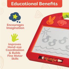B. toys Eraser knob lets kids reset drawings quickly during play.