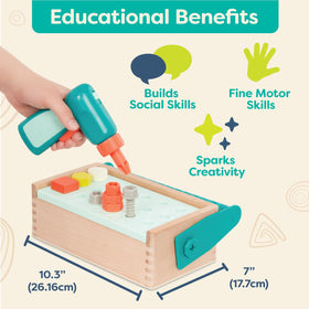 B. toys Fix-n-Play Kit screwdriver supports kid-friendly assembly play.