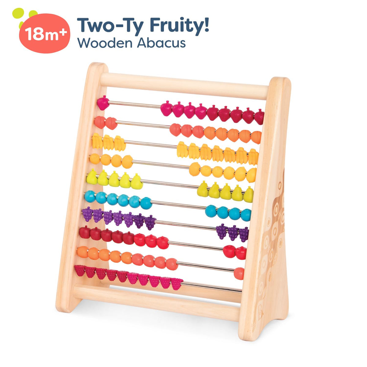B. toys Fruity abacus demonstrating pattern learning and color recognition during counting.
