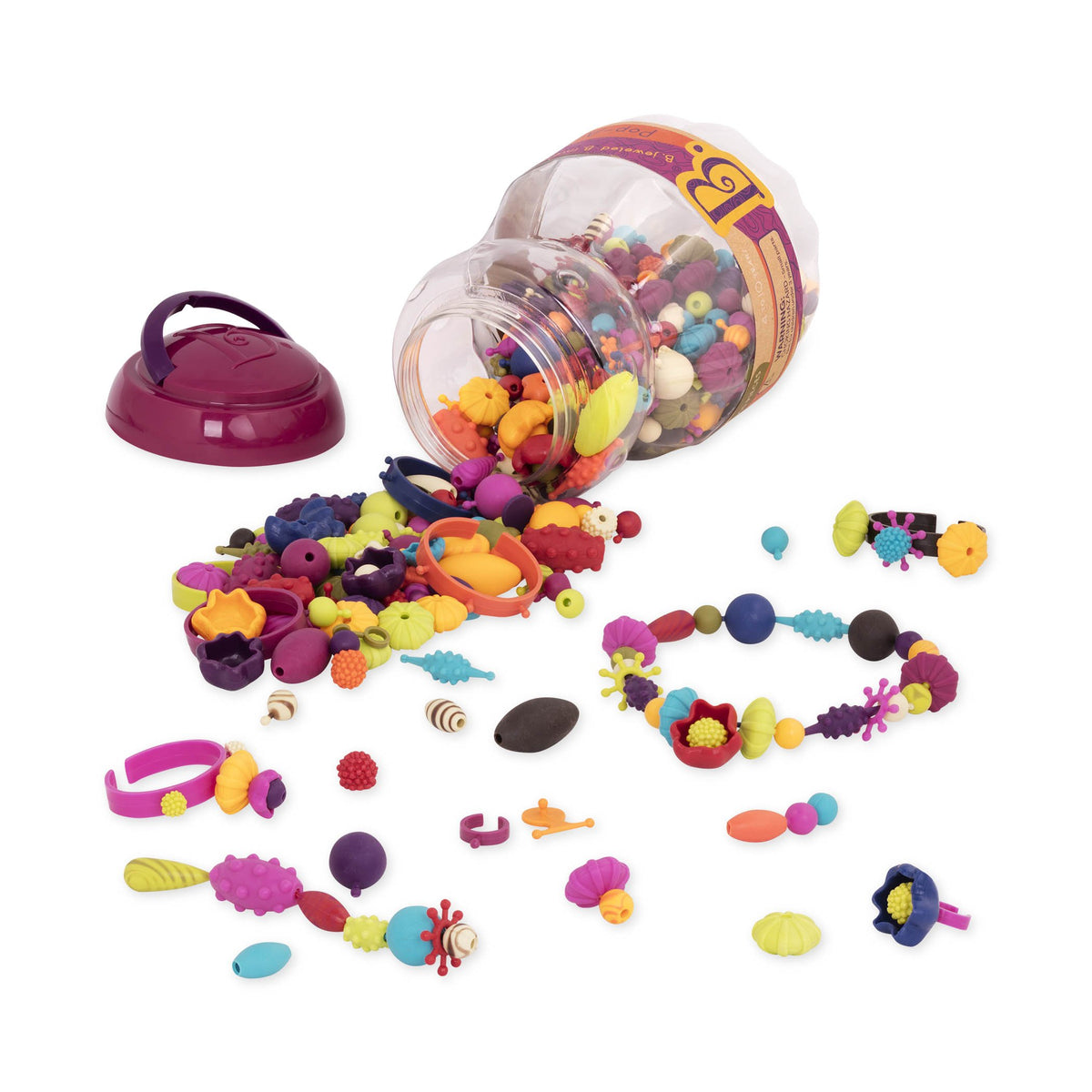 B. toys Pop-Arty 500-piece beads for vibrant, creative jewelry crafting.