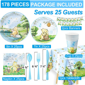B4b3e Winnie Bear dessert plates add charm to cake moments
