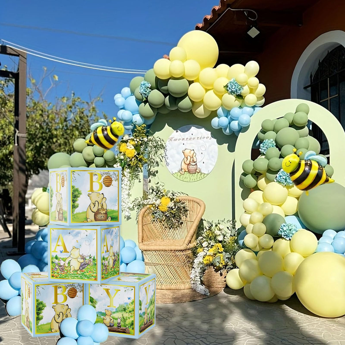 B4b3e Winnie bear boxes create charming baby shower centerpieces
