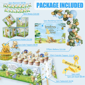 B4b3e Winnie blue backdrop creates a photo-worthy display.