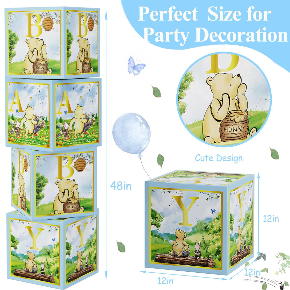 B4b3e Winnie theme balloon box brightens party spaces