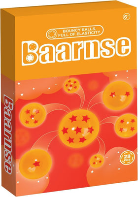 Baarnse anime bouncy ball with 2 stars, vibrant decor