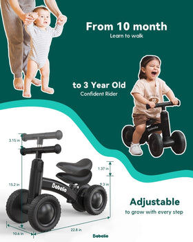 Babelio balance bike features fully enclosed wheels to protect tiny feet.