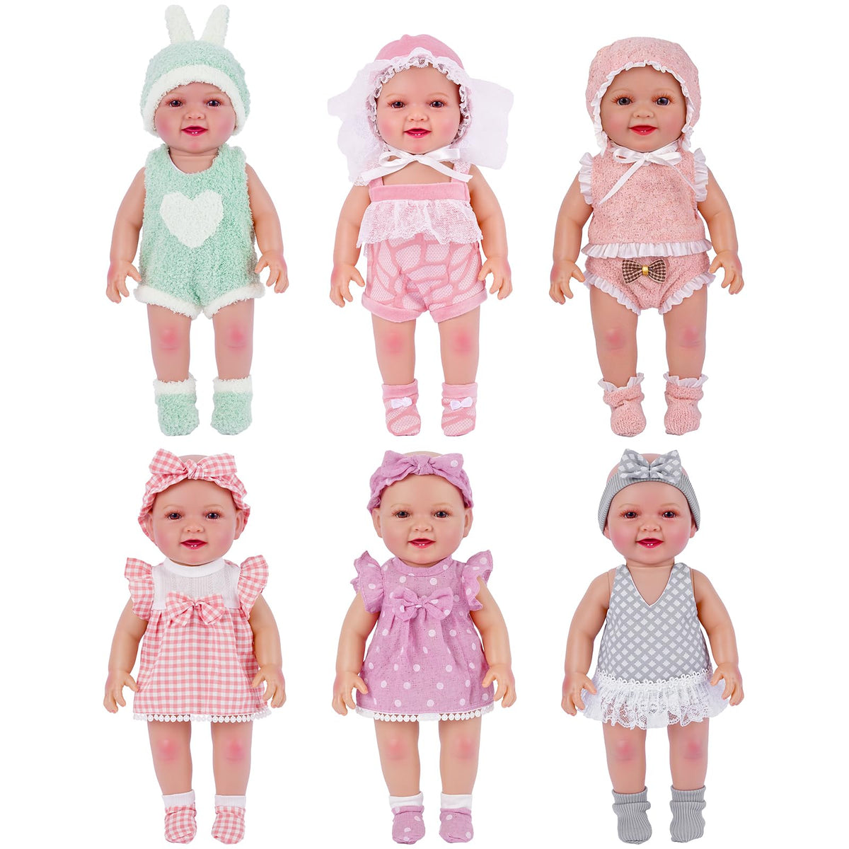 BABESIDE 12-15 inch doll dresses set for imaginative pretend play.