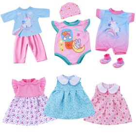 BABESIDE bunny-print outfit for 12-16 inch dolls inspires imaginative play