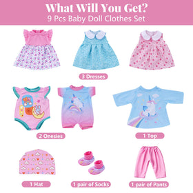 BABESIDE top and dress mix-match set for versatile doll looks