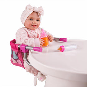 BABESIDE baby doll high chair folded flat for easy storage and travel