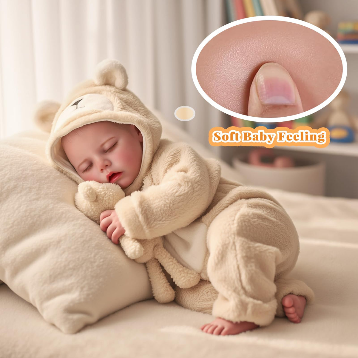 BABESIDE bear-outfit-doll-front-view showcases plush design and camera-ready charm