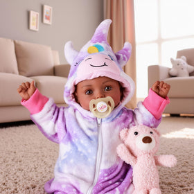BABESIDE birth certificate and accessories encourage caregiving role-play.