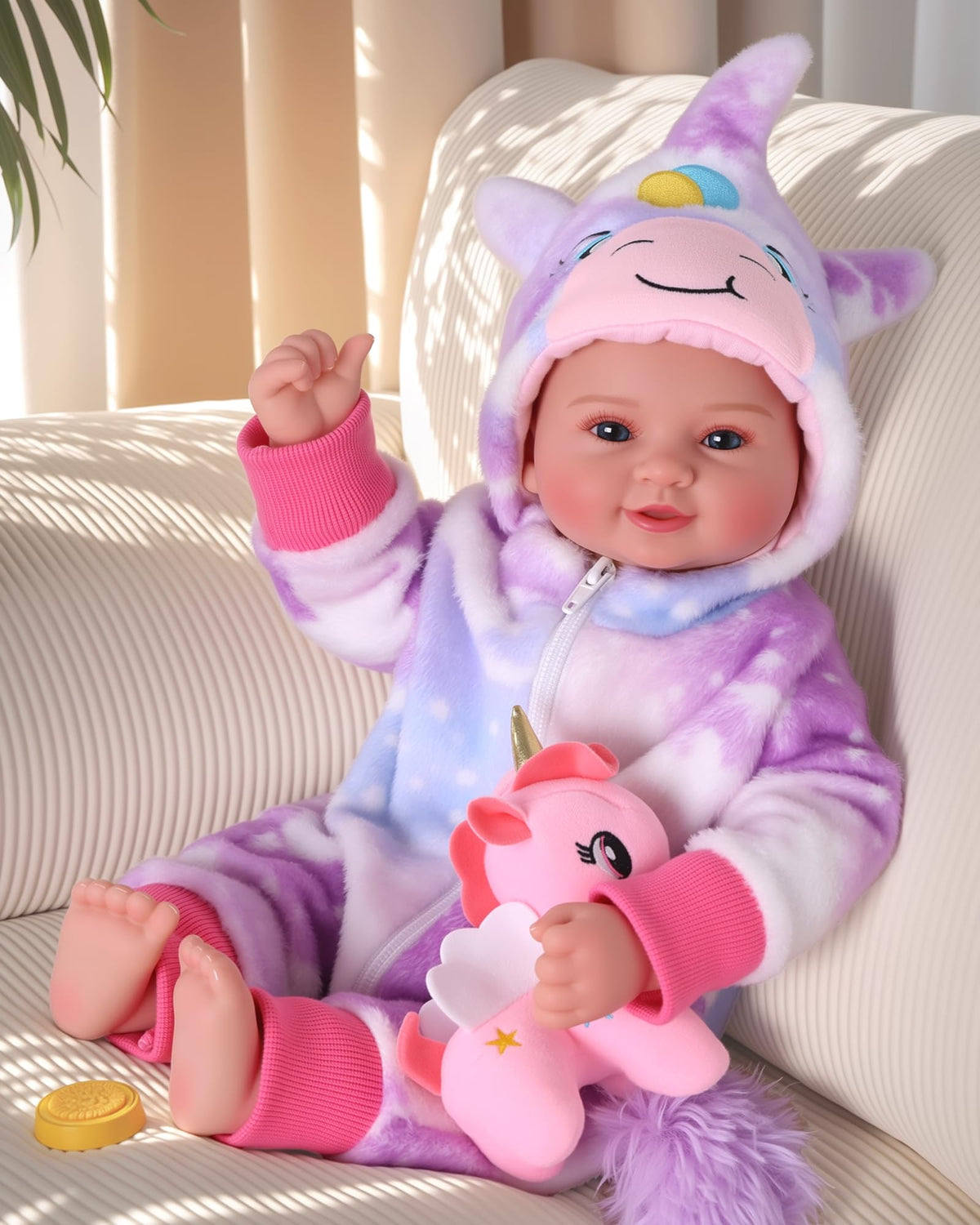 BABESIDE blue eyes doll displaying lifelike gaze for nurturing play