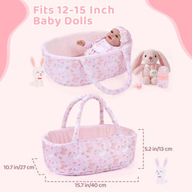 BABESIDE bunny outfit for 12-15 inch dolls encourages imaginative play