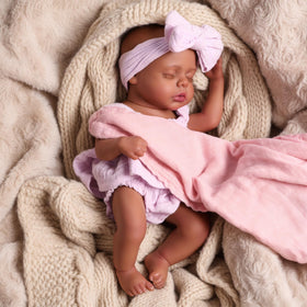 Babeside Daisy black girl 12-inch doll displayed in a natural pose for home display.