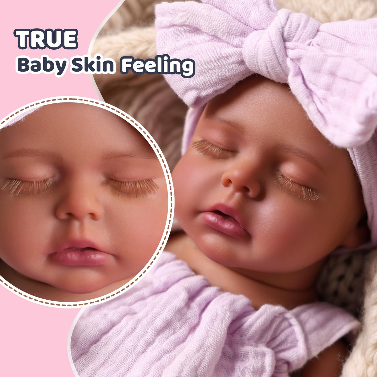 Babeside Daisy doll pacifier close-up illustrating realistic soothing prop.