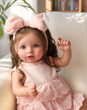 BABESIDE Dara soft-cloth body mimics real baby weight for cozy play.