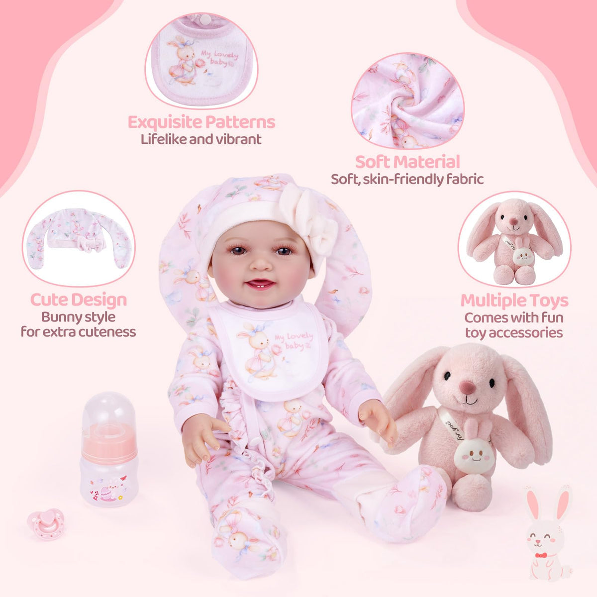 BABESIDE foldable bassinet for organizing doll accessories